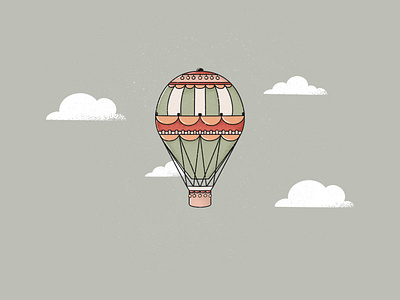 ☁️☁️☁️ design hotairballoon illustration illustrator procreate speckle texture vector