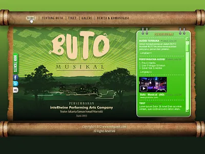 2012 Web buto - Musical Performing Arts design graphic design music ui ux web web site website