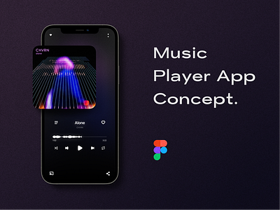 Music Player UI Concept daily ui design figma graphic design music app music player ui