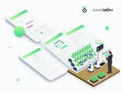 SmartGrow App 🌱 Concept ai app automation design grow hydroponics smart ui ux