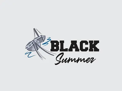 Black Summer graphic design illustration lettering logo logo design minimalist logo