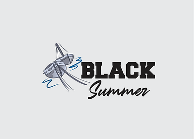 Black Summer graphic design illustration lettering logo logo design minimalist logo