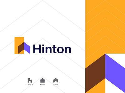 Hintion - H home logo mark, symbol arrow brand identity branding building logo business logo construction logo home house house logo letter logo lettermark logo logo design logos logotype modern logo property logo real estate agency real estate branding real estate logo