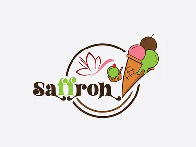 Ice Cream Logo graphic design illustration logo design minimalist logo