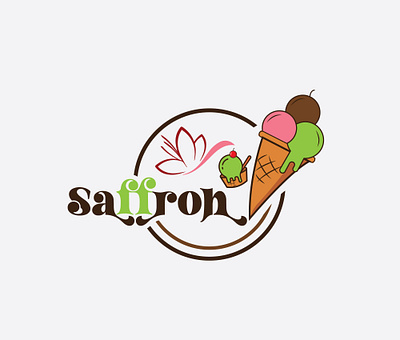 Ice Cream Logo graphic design illustration logo design minimalist logo