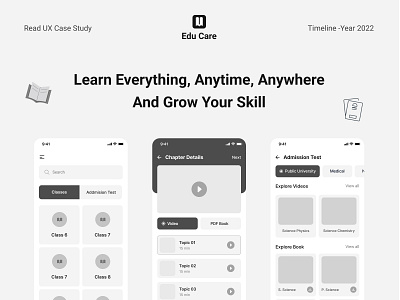 E-learning UX Case study case study creative ui education app elearningappdesign information ia learningapp mobile app design ui uiux usability user experience user flow user interface design user journey map