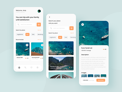 Trip Mobile Version adventure agency booking app design destination explore flight app mobile app travel travel agency travel app travel booking travelling trip ui uidesign uiux vacation vacation app