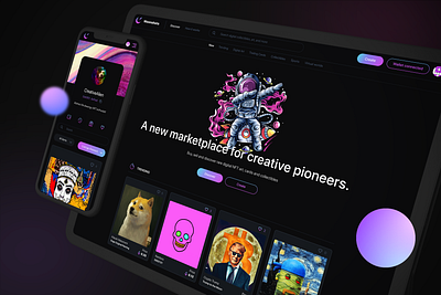 Moonshots 🌕🚀 - NFT Marketplace app blockchain crypto marketplace mobile moonshot nft nft art ui ux web