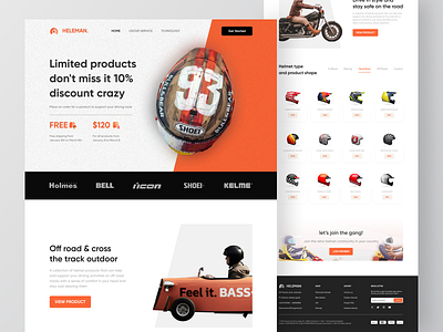 HELEMAN Helmet - landing page website biker car clean ecommerce helmet helmets landing page moto gp motorcycle racing ride riding shop sports store ui ux web web design website