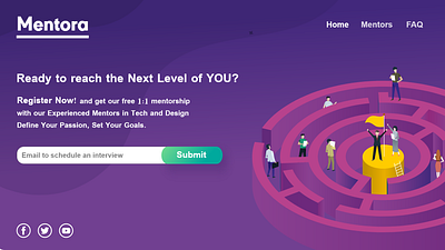 Mentora Landing Page app branding design icon illustration logo typography ui ux vector
