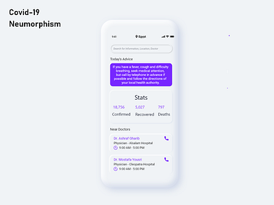 COVID-19 Neumorphism Design Concept app branding design icon illustration logo typography ui ux vector