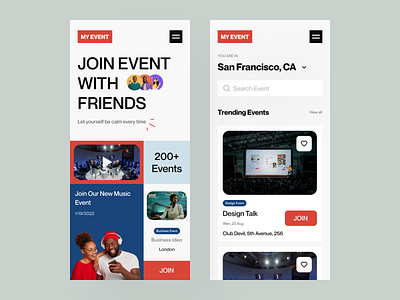 Event App Ui Design amirul app design event event app event show home screen homw ios iosapp minimal app mobile ui modern app top desig ui ux