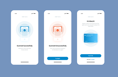 NFC Scan Card app design ios apps uidesign