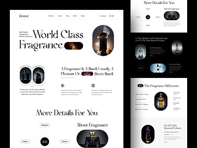 Perfume Website Design aroma beauty body care ecommerce frangance interface landing page mist orix parfume parfume website parfumestore perfumes sajon typography ui ux web design website website design