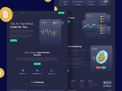 Artificial Intelligence Landing Page uidesign uiux