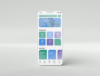 Cleaning Service App Design app design mobile app design ui