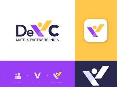 DeVC Logo design app app logo brand identity branding chat church community logo conncet connection consulting logo crowd logo figma human logo logosohel modern logo people team unique logo