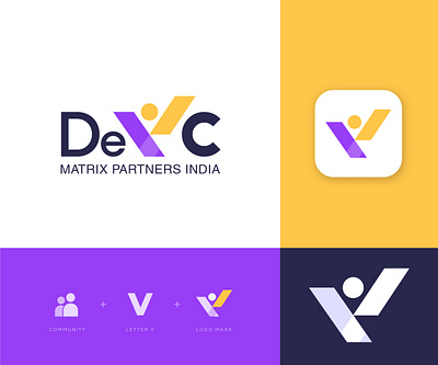 DeVC Logo design app app logo brand identity branding chat church community logo conncet connection consulting logo crowd logo figma human logo logosohel modern logo people team unique logo