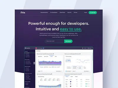 iTrix Hero page beatiful design design figma hero page illustration landing page minimalist ui ux web website