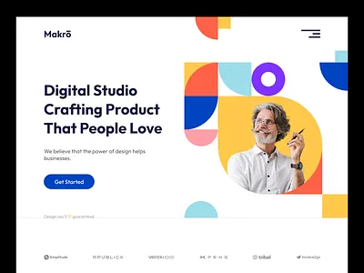 Digital Agency Website Header Exploration agency agency website business clean creative design digital agency digital studio home page landing page marketing modern studio website ui usa ux ux design web web page website design