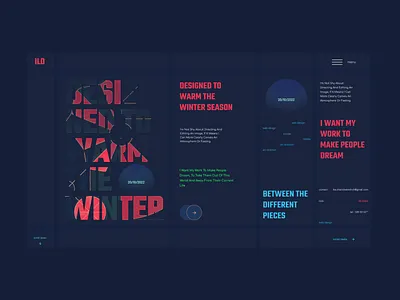 Winter app art colored concept design ilo chani landing landingpage typography web web concept web design webapp webart webdesign webpage winter