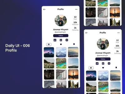 Daily UI Challenge - 006 - Profile branding design graphic design illustration loginapp logo mobileapp ui uidesigner vector