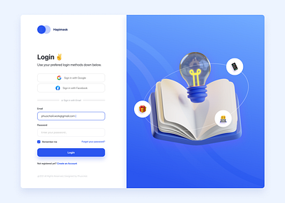 Hapimask - Login UI Design graphic design ui