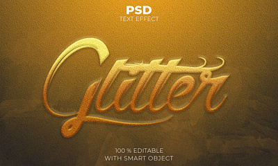 Glitter editable text effect Premium Psd illustration