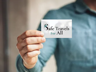Safe Travels For All logo design airplane brand business card design logo shape sign symbol travel typography
