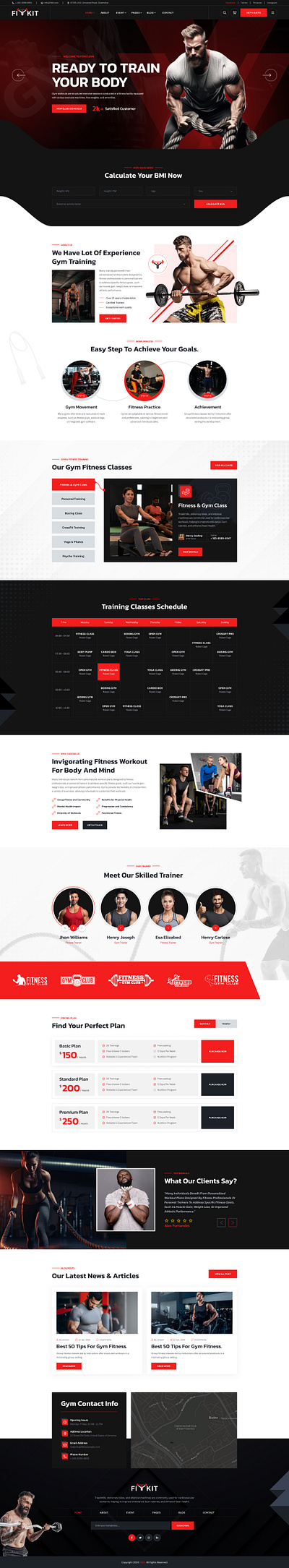 Fitkit – Gym & Fitness Centre Figma Template workout