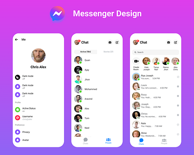 Messenger App Design app design messenger mobile app ui ux