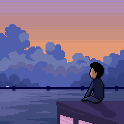 Peaceful 8bitart design illustration marwanpixels peaceful pixel art pixelart pixelartist