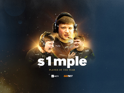 CS:GO Player of the Year 2021 award award show color correction compositing counter strike cs:go design esport gaming graphic design illustration natus vincere s1mple streaming