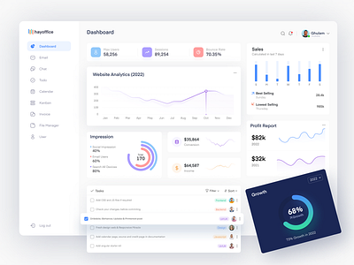 hayoffice-office management web application clean dashbord design minimal offcie manegment webapplication office ui web webapplication