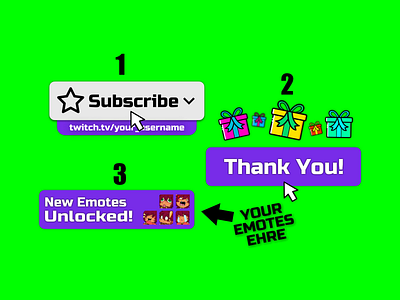 Subscribe Animation For Twitch animation facebook instagram lower third social media twitch twitter