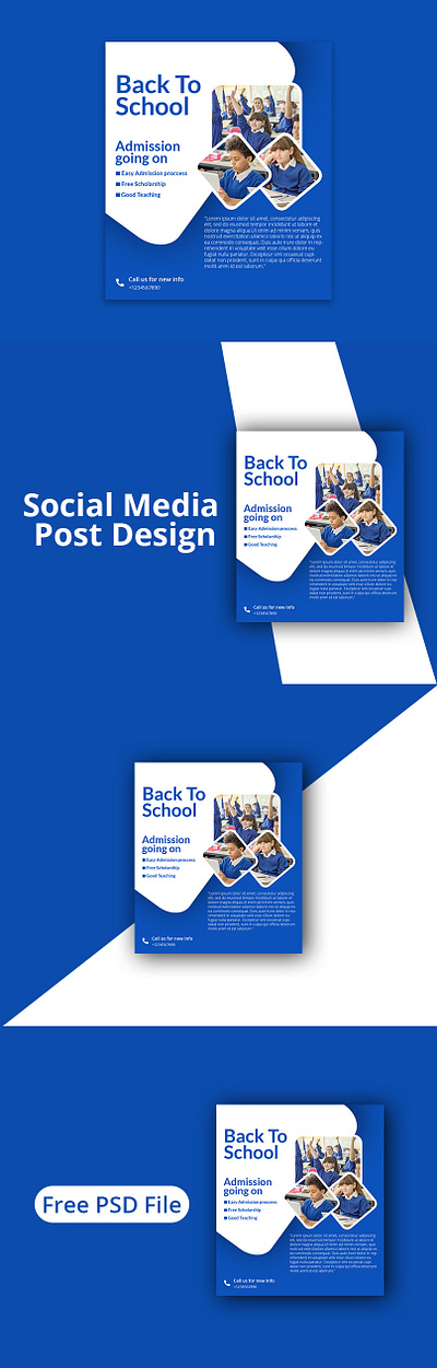 School Social Media Post Design design graphic design instagram social media post