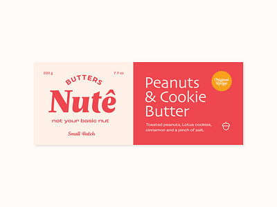 Nutê Butters branding design logo typography vector