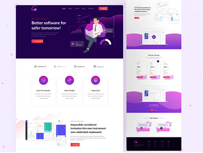 Saas Project branding design ui ux web design