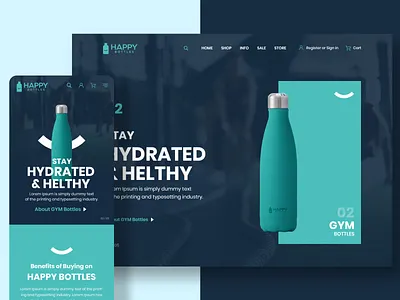 Bottle Web UI design uidesign websiteui