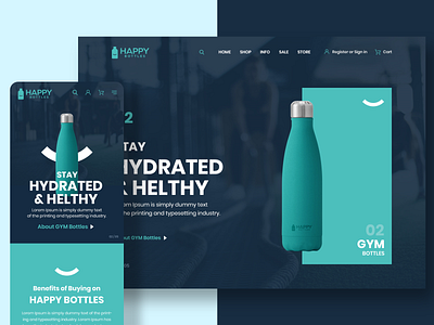 Bottle Web UI design uidesign websiteui