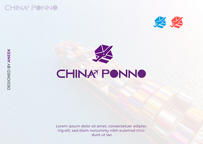 Chinaponno E-commerce Shipping Logo Design branding creative logo design ecommerce logo golden ratio logo grid logo logo logo design modern logo shipping logo