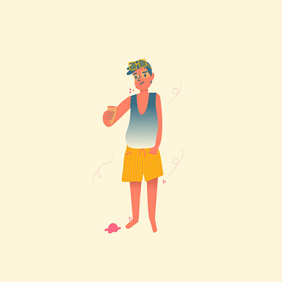 21. Sun character character design colorful illustration illustrator sun burn sunburn vector