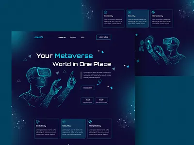 Metaverse Landing Page Hero Concept landing page ui ux
