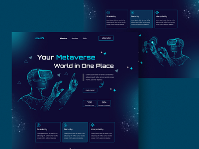 Metaverse Landing Page Hero Concept landing page ui ux