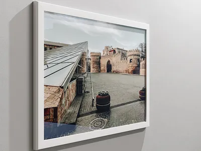 3D White Wood Frame 3d blender frame product design