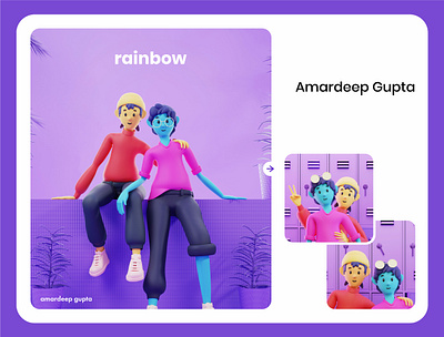 Rainbow Project 3d 3d illustration blender character character design character illustration graphic design lgbtq rainnbow