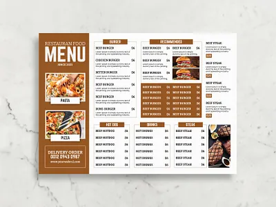Food Menu Template cafe menu classic menu design drinks drinks menu fast food food menu food menu template graphic design menu template photoshop print restaurant restaurant menu