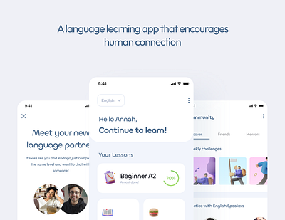 Language Learning App app language language app ui