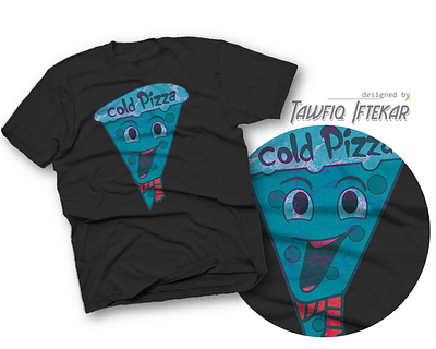 Cold pizza cold pizza digital drawing funny pizza t shirt design pizza character design