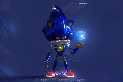 The New Type Of Metal Sonic 3d c4d graphic design sonic，